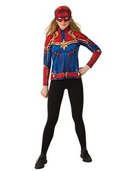 Rubie's Officiële Captain Marvel Hero Kit, dames bovendeel en hoofddeksel voor volwassenen
