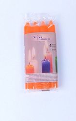 VELA CANDELA 4 PZ ARANCIONE