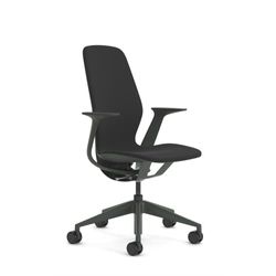 Steelcase SILQ Chaise Ergonomique Réglable en Hauteur, Coque Merle/Merle Plastique et Revêtement Noir