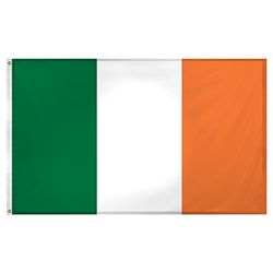SHATCHI 152 cm x 91 cm Irlandia narodowy wewnętrzny zewnętrzny poliester 1 opakowanie z oczkami flaga kraju