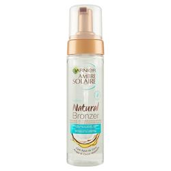 Garnier Ambre Solaire Mousse Autoabbronzante Natural Bronzer, Viso e Corpo, Per un'Abbronzatura Naturale fino ad Una Settimana, Formula Vegana Arricchita con Acqua di Cocco Idratante, 200 ml