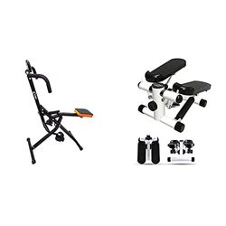 FFitness FLTBC300 Total Power Body Crunch Pump con Display computerino LCD Home Fitness Trainer ATTREZZO Multifunzione & FMMS504B Up Down Swing Stepper Home Trainer Stepper Portabile