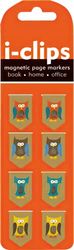 Owls i-clip Magnetic Page Markers (Set of 8 Magnetic Bookmarks)