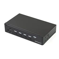 Brodit 4 Port DisplayPort KVM Switch - DP KVM omschakelaar met USB 3.0 hub - 4K 30Hz