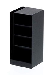 Yamazaki 3320 TOWER pojemnik na długopisy, czarny, stal, minimalistyczny design, 9 x 9 x 20 cm (dł. x szer. x wys.)