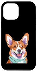 Testa di Corgi in stile cartoon colorato Custodia per iPhone 12 Pro Max