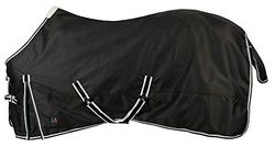 PFIFF 101898 hästar regnfilt Paxson, piltäcke hästfilt regnfilt, svart 125 cm