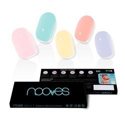 NOOVES NAILS Láminas de Uñas de Gel Precurado Premium - Color Bridge - Multicolor | Tiras De Uñas De Gel Semicurado| Pegatinas Uñas Semipermanente en Gel| Gel Nail stickers| Uñas de gel Pegatinas