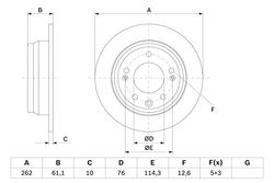 Bosch BD2721 Disques de Frein - Essieu arrière - Certification ECE-R90 - 1 Jeu de 2 Disques