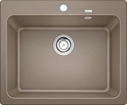 BLANCO NAYA 6 | Lavello in granito in silgranito tartufo | Tipo di montaggio: montaggio superiore | per sottolavelli larghi 60 cm | Grande volume del bacino per un uso ottimale | Superficie facile da