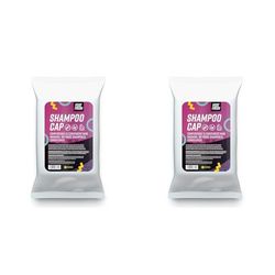 FestFresh No-Rinse Shampoo Cap Hair Wash | Rinse-Free Waterless Shower | Perfect for Camping, Backpacking and Festivals | 1 Cap, White (Pack of 2)