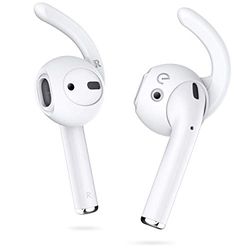 EarBuddyz 2.0 Lot de 2 Paires de Coques et Crochets pour écouteurs Apple Airpods et écouteurs Transparent