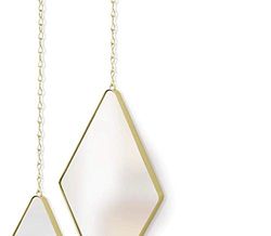 Umbra Dima Mirror, Lot de 3 Miroirs Dima, Suspendus, Coloris Doré, Dim de Chaque Miroir 28.7x17.7x1.6cm