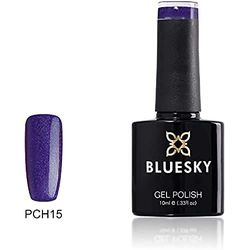Vernis à ongles gel Bluesky, Sparkle violet foncé, PCH15, longue durée, résistant aux puces, 10 ml (nécessite de curoter sous une lampe LED UV)