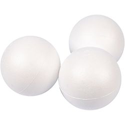 Creativ Piepschuim ballen, D: 10 cm, wit (25 stuks)