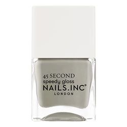 Nails.INC 45 Second Speedy Gloss Made In Marylebone 14ml, Grey Nail Polish
