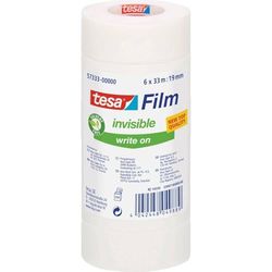 Pack de 6 cintas tesa invisible (33 m x 19 mm) Transparente (57333-00000-03)