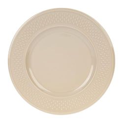 Assiette plate Faïence Gamme GRAIN DE RIZ Ø 27 cm Coloris Taupe Décor Grain de riz