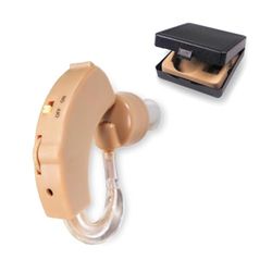 Mobiclinic®, Amplificador auditivo, Ear plus 2, 5 niveles de volumen, Tamaño mini, Giro 360º para ambos oídos, Ligero y portátil, Funcionamiento con pilas, Incluye tapones recambios