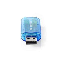 Nedis USCR10051BU 5.1 Channel USB Sound Card - Sound Cards (5.1 channels, USB, 1 piece(s))