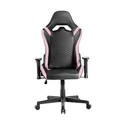 Mars Gaming MGC-Pro, Chaise Gaming Professionnelle, Finition Cuir PU, Accoudoirs 2D et Dossier Inclinable 135°, Coussins Lombaire et Cervical Soft-Touch, roulettes XL et Ressort Gaz Classe 4, Rose