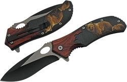0 China Made Wildlife Linerlock Wolf A/O