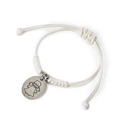 Pack of 4 Ivory Cord Bracelets Guardian Angel Medal