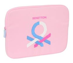 Safta M935a BENETTON PINK – Laptop Sleeve 15.6 Inches, Backpack, Ideal for Children of Different Ages, Comfortable and Versatile, Quality and Resistance, 39.5 x 3.5 x 27.5 cm, Pink Unisex Children