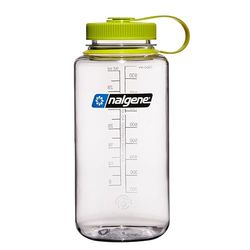 Nalgene Sustain - Borraccia in Tritan senza BPA, realizzata con materiale derivato dal 50% di rifiuti di plastica, 907,2 g, imboccatura larga, trasparente