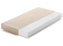 Marcapiuma - Matras voor kinderen, 70 x 160 cm, hoogte 10 cm, bamboe, babymatras van waterschuim, schuim, ademend, afneembare overtrek, mijtdicht, babybed, 100% Made in Italy