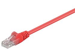 Goobay 68446 CAT 6 Câble de Liaison, U/UTP, Rouge, 10m Longueur de Câble