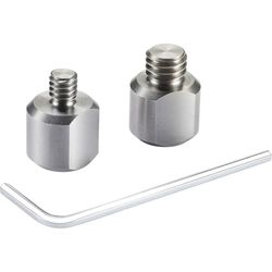 Manfrotto 244ADPT3814 adaptadores de 3/8 polegadas e 1/4 polegadas (prata)