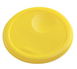 Rubbermaid Commercial Products FG572200YEL, Plastic Food Storage Container Lid, Round, Yellow, 3.8 L