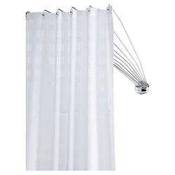 SEALSKIN Umbrella Tenda da Doccia, Acciaio Inossidabile, Cromato, 80 x 155 x 5 cm