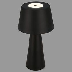 Briloner - Lampe de table LED rechargeable, gradation progressive, tactile, lumière mobile, Lampe de table LED extérieure, Lampe de table LED sans fil, noir