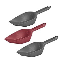 Westmark 90892270 - Set di 3 pale da forno, capacità di riempimento: circa 55 ml, plastica, halvar, antracite/rosso, 3 pezzi, 55 ml, 3 pezzi, 2 colori