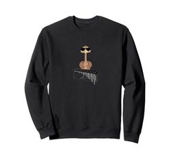 Funny Emu Wearing Sunglasses Playing Marimba Sweatshirt
