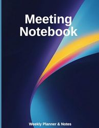 Meeting Notebook: Weekly Planner and Graph Paper Notes | 128 Pages | Large 8.5 x 11 inch | Work Planner, Note-Taking, Project Organizer