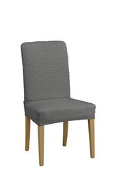 Estoralis | Borneo | Funda Silla Bielástica | Tejido Súper Elástico C-10 Gris Perla | Funda Bielástica Silla con Respaldo tamaño 50x50 cm. 55 cm Respaldo | Protector de Calidad | Súper Ajustable