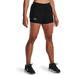 Under Armour Short Fly-By 2.0 2-In-1 Shorts, Donna, Black / Black / Reflective (001), MD