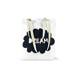 Bonamaison Printed Tote Bag, Reusable Grocery Bag, Shopping Bag, Machine Washable, Foldable, Canvas Cloth Bag with Handles, 48x55 Cm