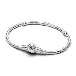 Pandora Moments Snake ketting sterling zilveren armband met rose sluiting, 17