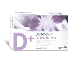 DONNAplus Flora Íntima | Complemento Alimenticio para el Bienestar Íntimo con Lactobacillus y FOS | 14 Cápsulas