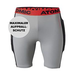 Atomic AN5205026S Live Shield Shorts, Shorts di Protezione da Sci da Donna/Uomo, Taglia S, Grigio/Nero