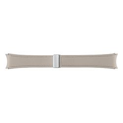 Samsung D-Buckle Hybrid Eco-lederen band (Normal, S/M) voor Galaxy Watch4, Watch5, Watch6, Watch FE, Watch7 Series Étoupe