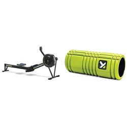 Concept2 2712-US Inomhus Rower, Svart, En Storlek & TriggerPoint Grid fasciarulle med gratis onlinevideor, kompakt massagerulle, bärbar och mångsidig fascia-rulle, grön, 33 cm (13 tum)