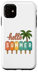 Hello Summer Beach Vacation Ice Cream Popsicle Gift Women Case for iPhone 11