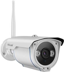 Sricam SP007-S Câmara de vigilância Wi-Fi exterior, visão noturna, HD 3MP impermeável IP66, segurança exterior, detecção de movimento, alarme compatível com iOS Android e Windows PC SriHome