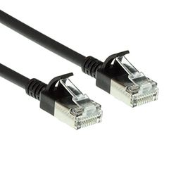 ACT CAT6a Netwerkkabel, U/FTP LSZH LAN Kabel Dun 3.8mm Slimline, Flexibele Snagless CAT 6a Kabel Met RJ45 Connector, Voor Gebruik In Datacenters, 10 Meter, Zwart - DC7910