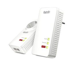 AVM Fritz Powerline 1260E/1220E - conjunto WLAN (ponto de acesso WLAN, ideal para transmissão de mídia ou ligações NAS, 1200 Mbit/s, versão em alemão) branco